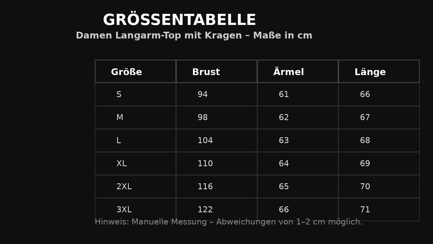 Damen Langarm-Top – Lässiger Casual Look