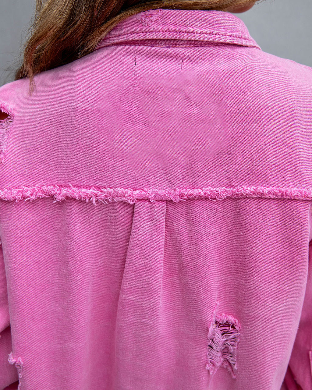 Damen Shirt-Jacke im Used-Look – Lässig, modern & vielseitig