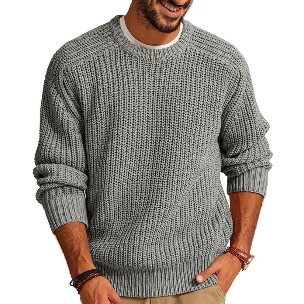 Retro Knit – Herren Rundhals-Pullover