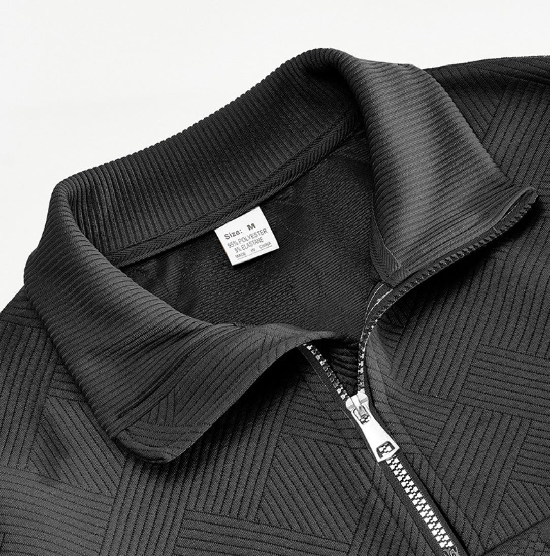 Herren Strickpullover – Warmer Winterpullover mit Reißverschluss | Weiches Jacquard-Muster | Kuschelig & Stilvoll