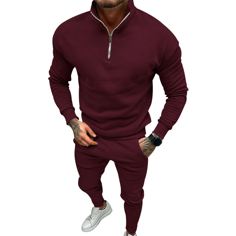 Herren Fleece-Zweiteiler – Warmes Sweatshirt & Hose im Casual-Look