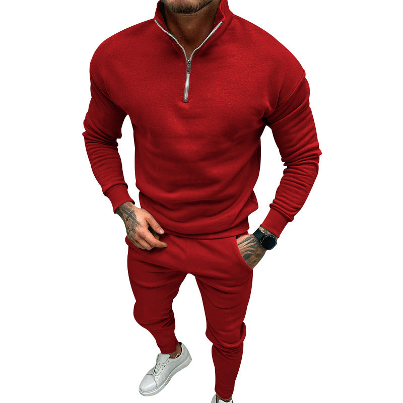 Herren Fleece-Zweiteiler – Warmes Sweatshirt & Hose im Casual-Look