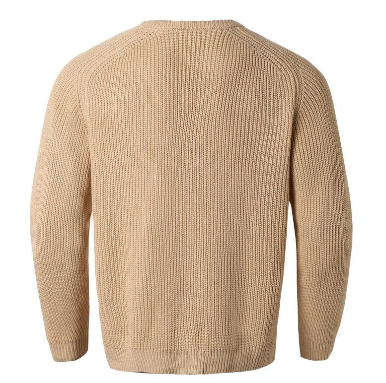 Retro Knit – Herren Rundhals-Pullover