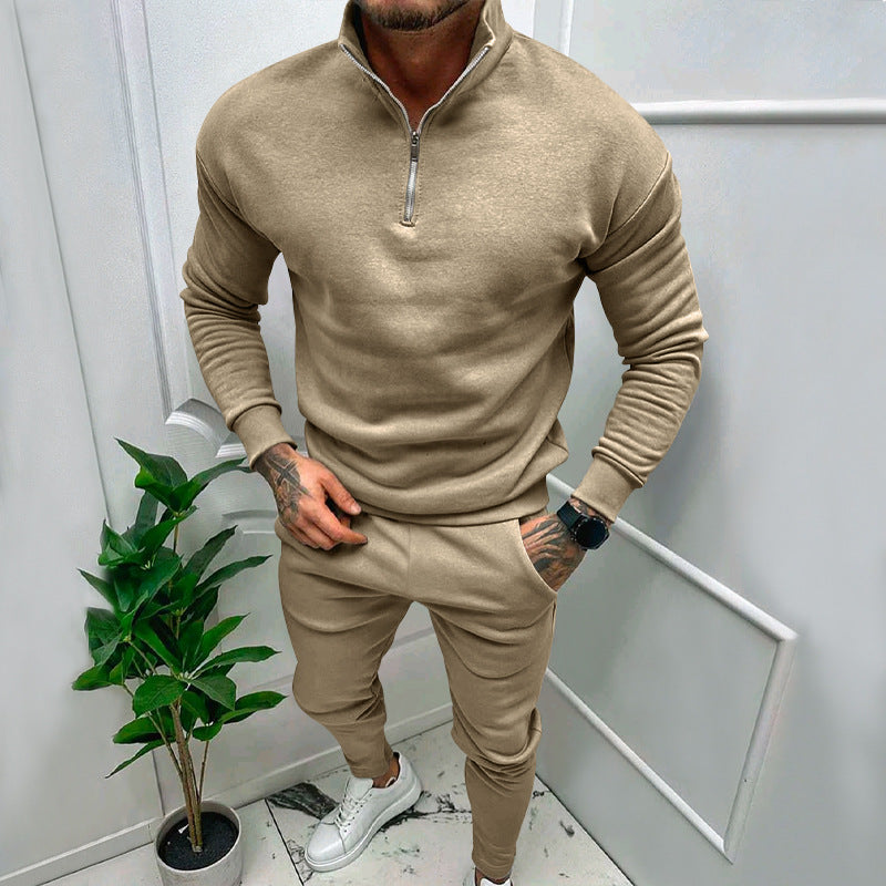 Herren Fleece-Zweiteiler – Warmes Sweatshirt & Hose im Casual-Look