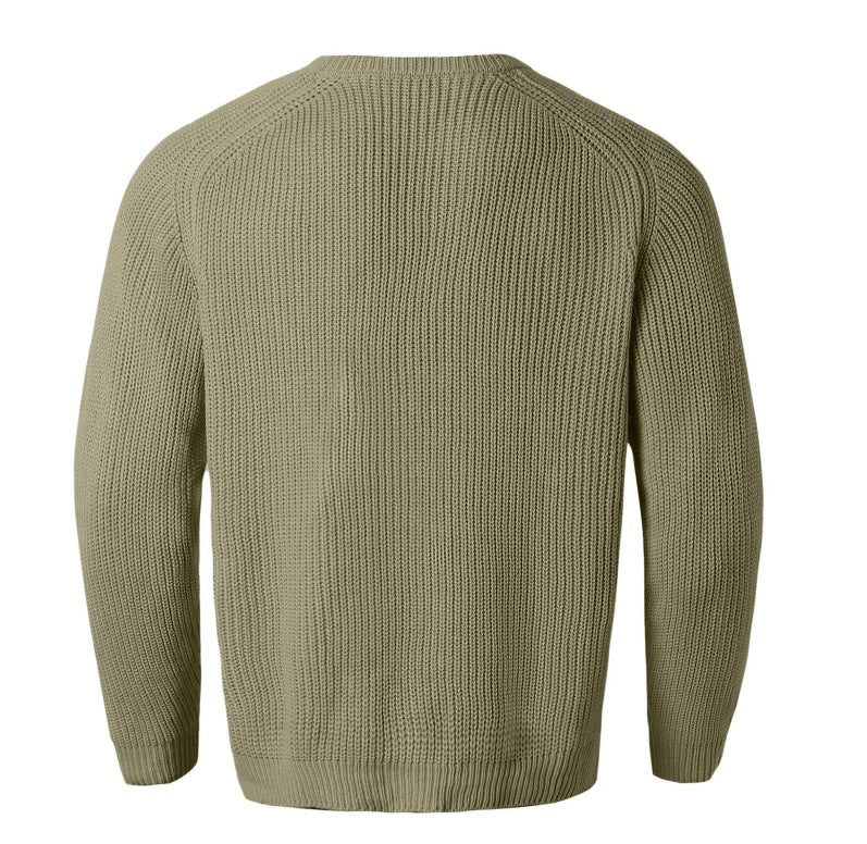 Retro Knit – Herren Rundhals-Pullover