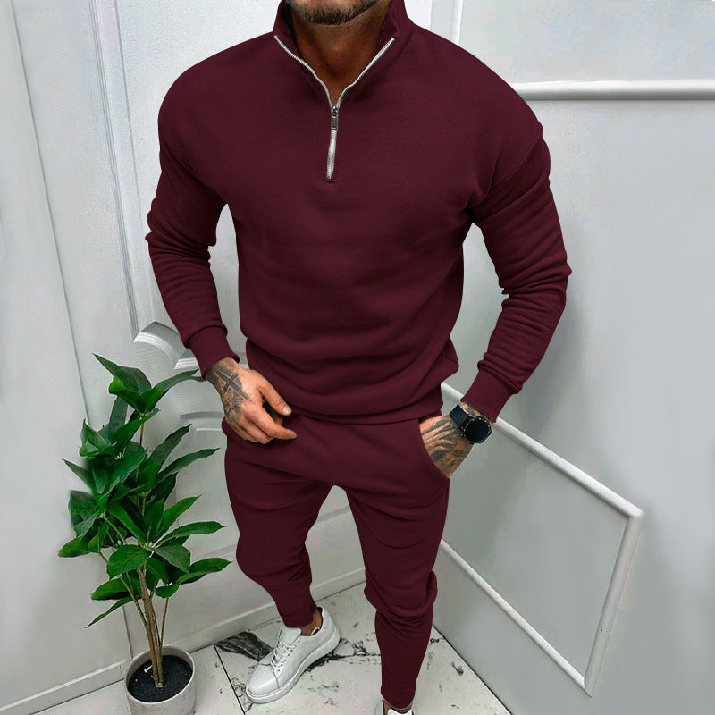 Herren Fleece-Zweiteiler – Warmes Sweatshirt & Hose im Casual-Look