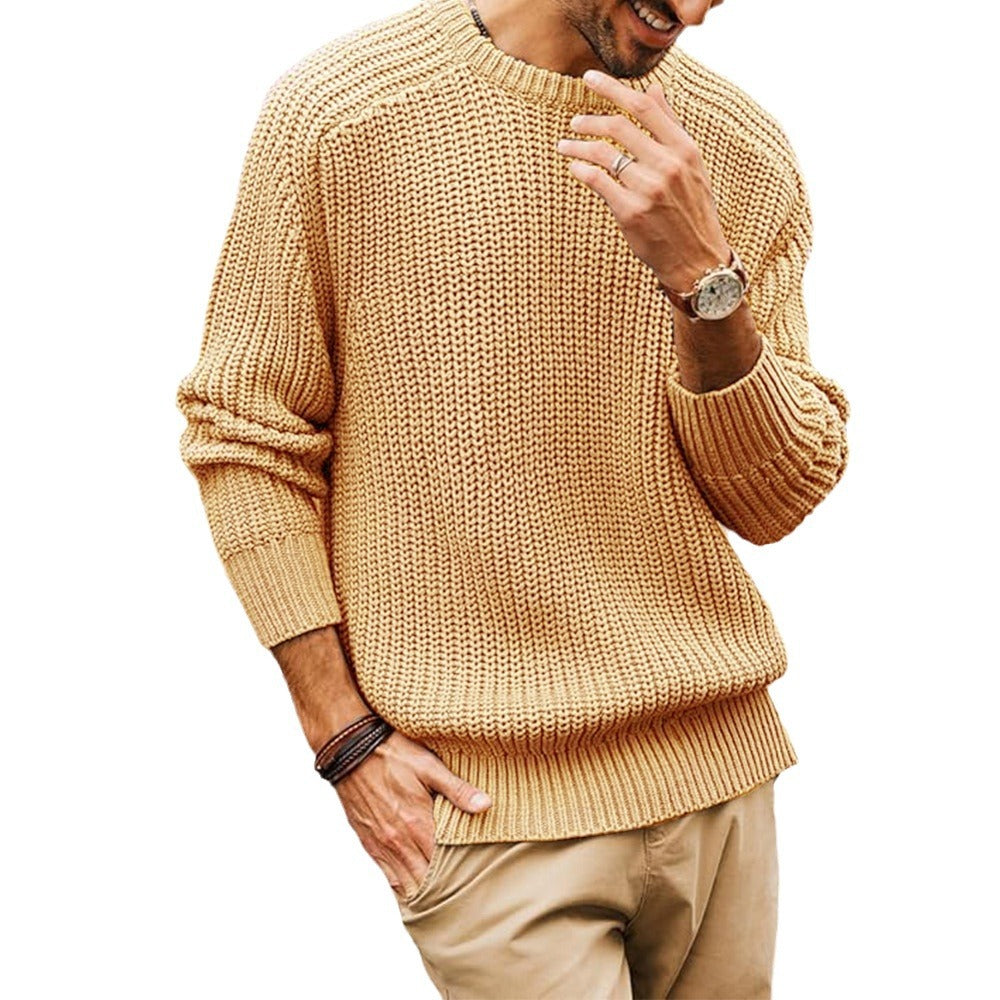 Retro Knit – Herren Rundhals-Pullover