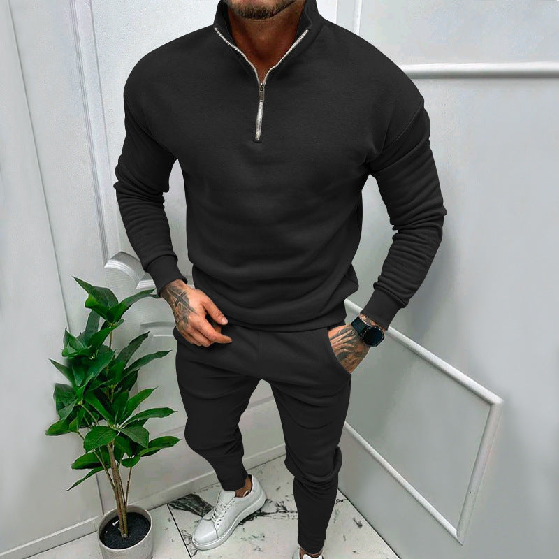 Herren Fleece-Zweiteiler – Warmes Sweatshirt & Hose im Casual-Look
