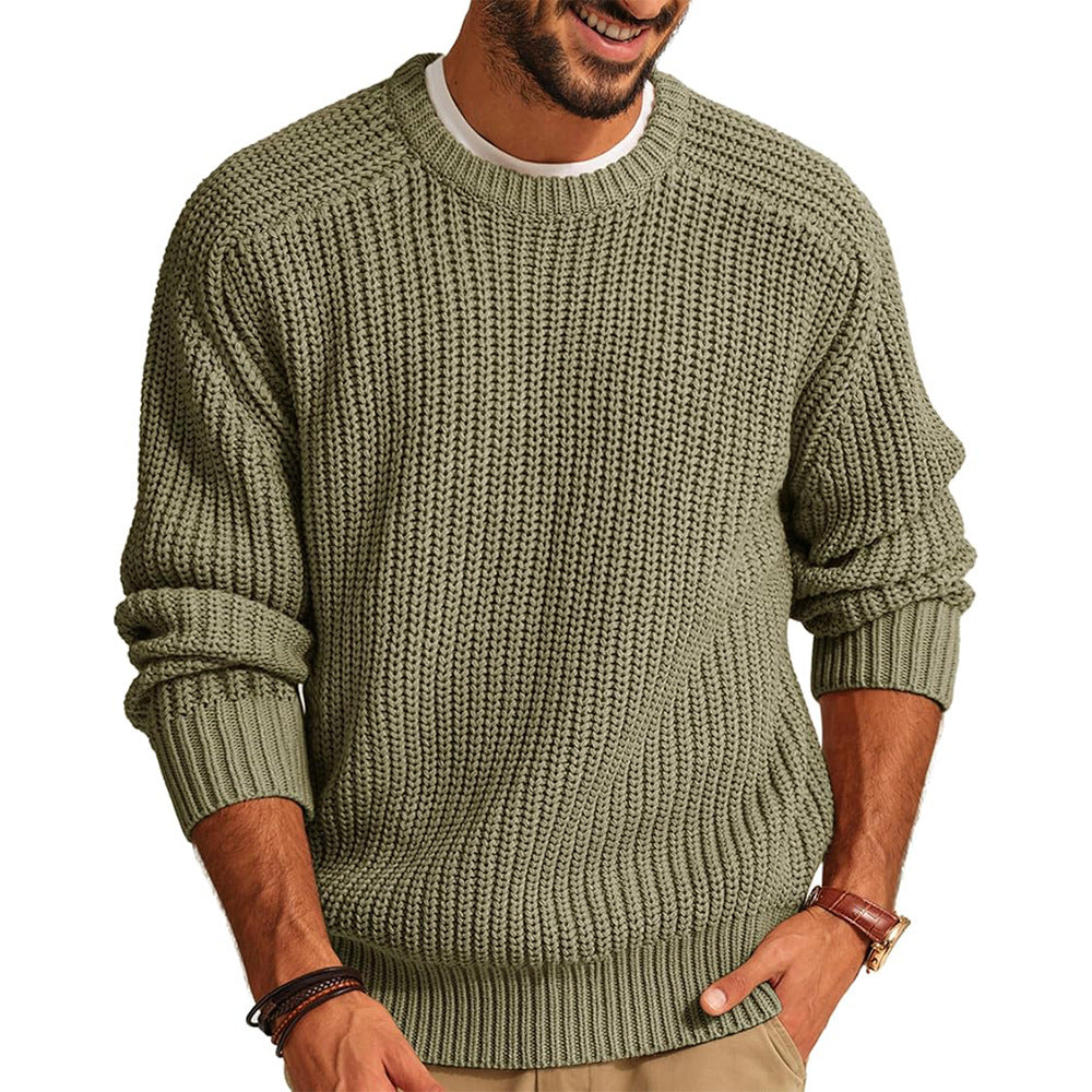 Retro Knit – Herren Rundhals-Pullover