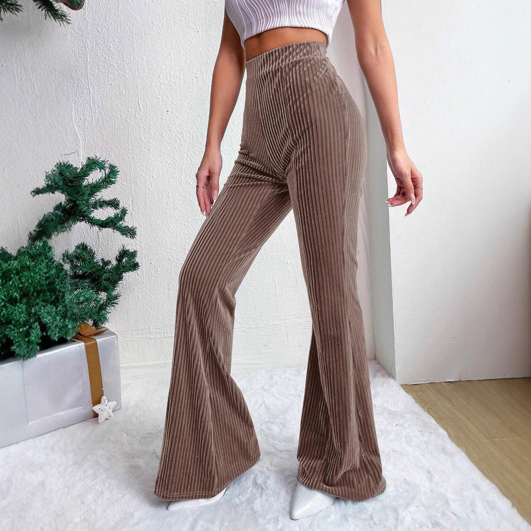 Damen High-Waist Cordhose – Wide Leg & Retro-Flare