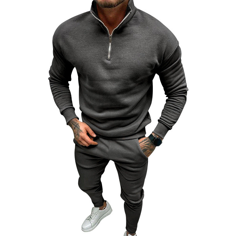 Herren Fleece-Zweiteiler – Warmes Sweatshirt & Hose im Casual-Look