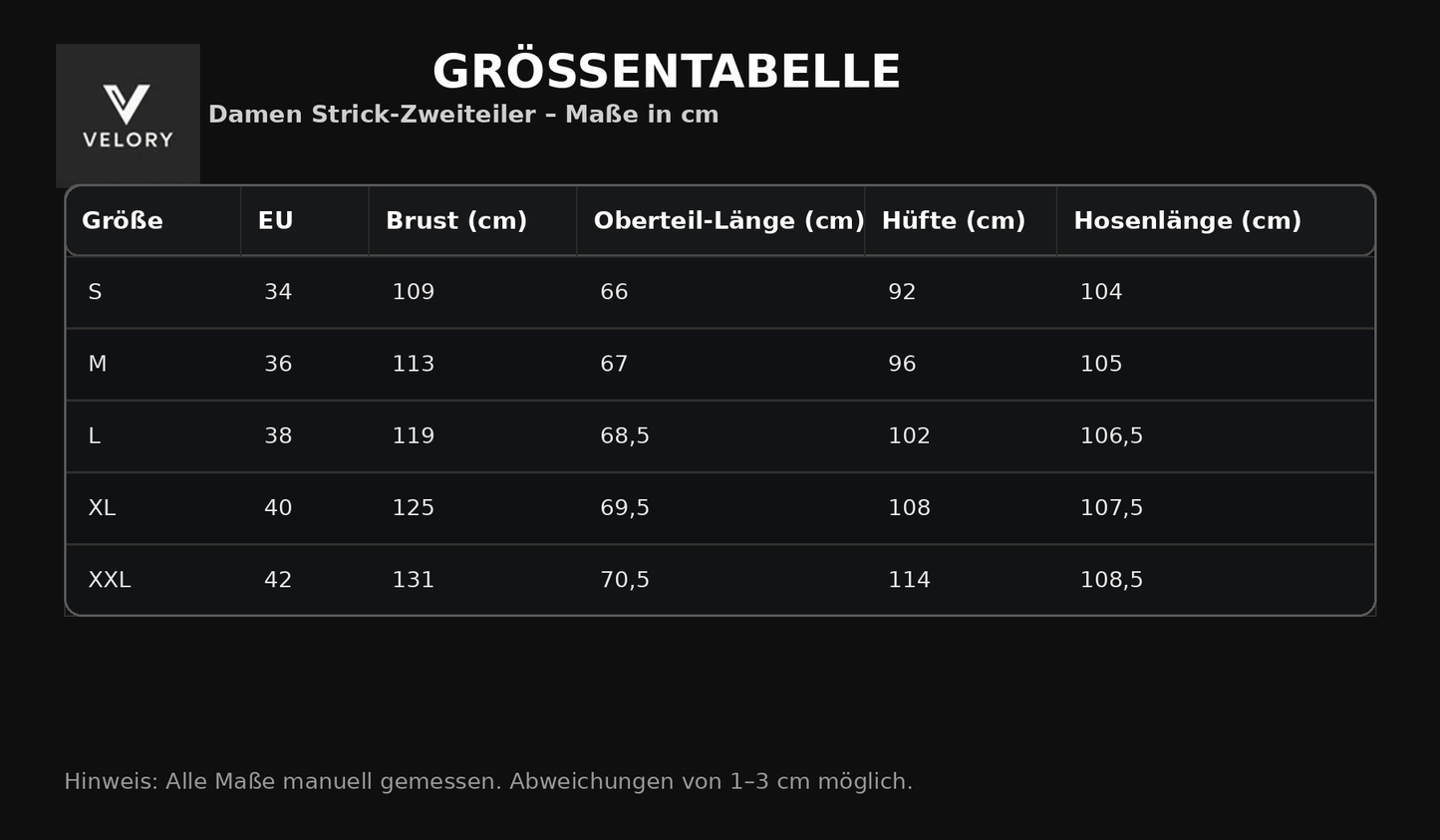 Damen Strick-Zweiteiler mit V-Ausschnitt – Lockerer Fit