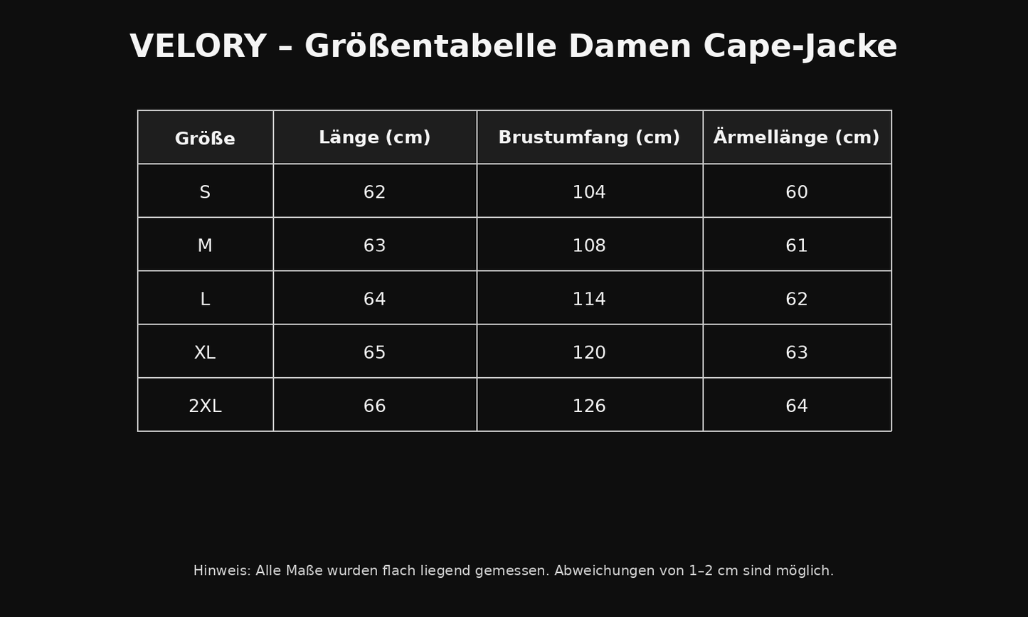 Damen Cape-Jacke mit Stehkragen & Fledermausärmeln