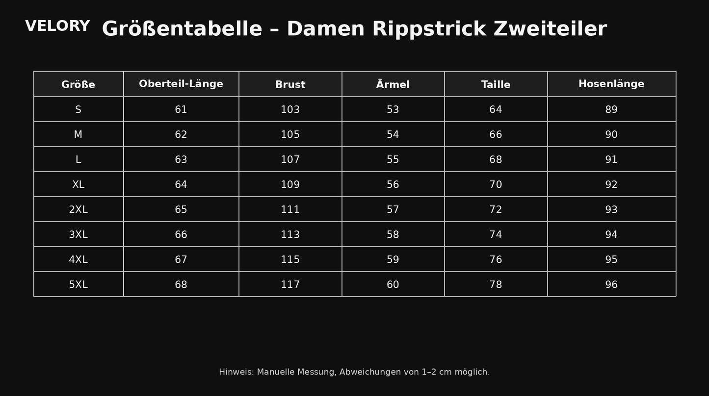 Damen Winter-Zweiteiler aus Rippstrick – Pullover & Hose